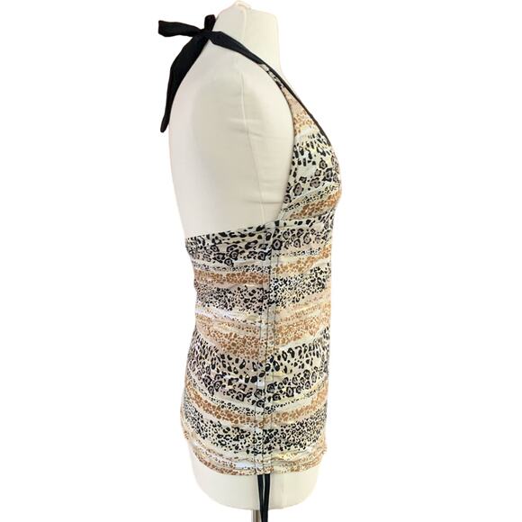 Venus Cheetah Animal Print Cinched Tankini - Picture 3 of 11